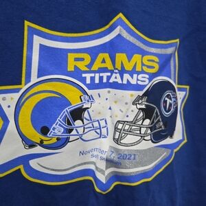 New Era Blue Kids Tee with Rams vs Titans Graphic